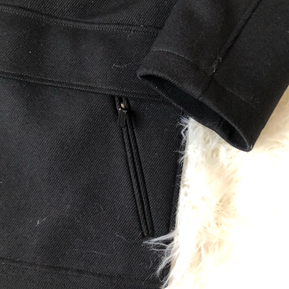 Leather trimmed Cole Haan Pea Coat - Picture 5 of 8